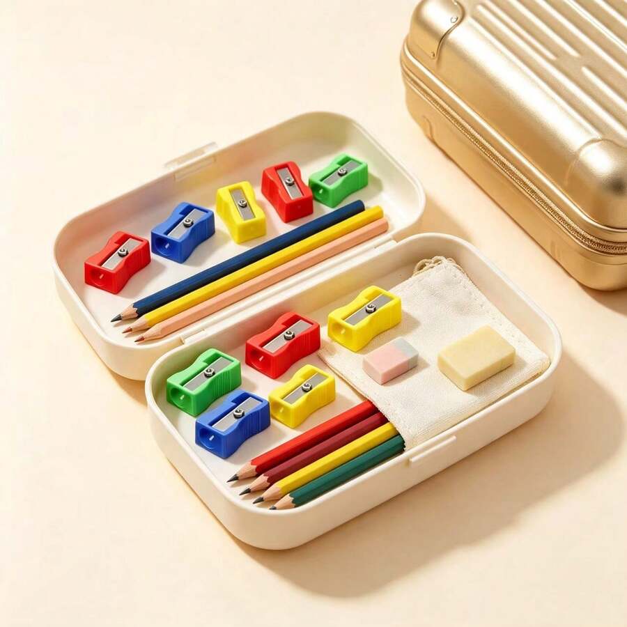 單孔鉛筆削筆器 高品質學生用 可削至極細尖端 耐用易清潔 輕巧便攜 適合辦公室與居家書桌 極簡時尚 小學用手動削筆器 眉筆削筆器 辦公桌用品 彩色口袋迷你手持式 開學必備辦公配件 隨機顏色與款式 - C - 查看 1