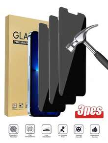 Gorilla Hero 3 buah Pelindung Layar Kaca Tempered untuk Privasi, Anti-Mengintip, Anti-Sidik Jari, Tahan Air, Anti-Jatuh, Kompatibel dengan iPhone Duo/18 Pro Max/18 Pro/18/17E/17 Pro Max/16 Pro Max/15 Pro Max/14 Pro Max/13 Pro Max/12 Pro Max/11 Pro Max/17 Pro/16 Pro/15/14/13/12/11 Series. - Hitam - View 31