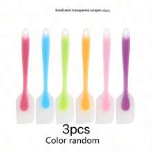 3 Pieces2 Pieces/1-Piece Multi-Functional Silicone Spatula Set, Transparent Color, Suitable For Scraping Butter, Whipping Cream, Baking Cakes, Spreading Jam, Heat-Resistant Cream Spatula, Baking Mixing Tool, Kitchen Utensils, Apartment Essentials - Multicolor - View 9