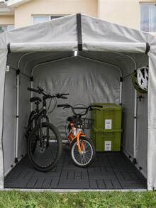 SoBuy | Modular Room Divider | Interlocking Floor Tile With Drainage Slots | Outdoor Decking Panel In PP Plastic | 31*31*2 Cm | Load Capacity 113 Kg - A - View 4