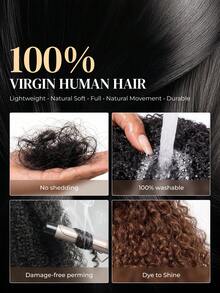 ARABELLA وصلة شعر ذيل حصان ياقي مستقيم، باروكة نصفية هوائية من شعر بشري 100%، خفيفة الوزن، بدون غراء، مع رباط قابل للتعديل، بدون تساقط، سهلة الارتداء، مناسبة للمبتدئين - SNatural - مشاهدة 4