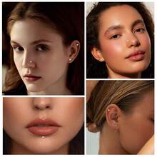 3/6pcs Lip Rings Medusa Piercing Jewelry,Stainless Steel Labret Jewelry Monroe,Different Size Tragus Nail Conch Cartilage Helix Earring Stud - Claw-set Round Zirconia - View 5