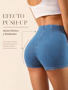 Women Denim Skirts - Light Wash - View 8