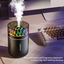 便攜式迷你桌面加濕器 USB供電，360°出霧超音波加濕器，彩色LED氛圍燈香氛擴香機，適合旅行與居家使用 - Mist - 查看 15