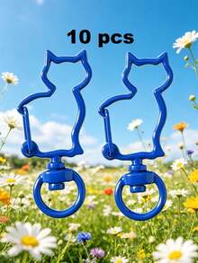 10/100pcs Multi-Color Metal Lobster Clasp Keychain, Classic Hook Chain Suitable For Jewelry Making Pendant Accessories - Keychain - View 30