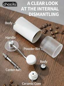 choxila 1pc Portable Coffee Grinder, Coffee Beans Grinder, Manual Coffee Grinder, Capacity 28g Ceramic Conical Burr Internal Adjustable Setting Coffee Grinder - Coffee Grinder - View 6
