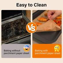 Baking Parchment Paper, Pre-Cut Baking Parchment Sheets For Baking, Grilling, Air Fryer, Steaming, Unbleached Non-Stick Parchment Paper For Bread, Cupcakes, Cookies,Food Paper,Kitchen Essentials,Air Fryer Paper Liners,Kitchen Accessories - View 6