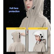 Upgraded Full Body Waterproof Raincoat, High Density Windproof Breathable Long Rain Cape, Suitable For Electric Bike Riding, Outdoor Camping, Hiking, Unisex Loose One-Piece Rain Gear - Upgraded Version - View 4