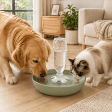 1pc Universal Pet Siphon Water Base Automatic Refill Accessory, Mineral Water Bottle Adapter Compatible With Various Cat And Dog Bowls, Home DIY Water Dispenser Replacement Consumable - Pet Water Fountain Accessories - View 5