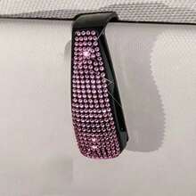 Rhinestone Decor Car Sun Visor Glasses Holder - Multicolor - View 1