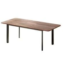 jiexi Expandable Dining Table, 160-200cm Walnut Rectangular Kitchen Table With Metal Legs, Space Saving For Living Room, Apartment - Walnut - View 7