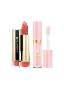 Max Factor [حزمة] أحمر شفاه إكسير اللون 050 وردي براندي 4 جرام + لمعان الشفاه 2000 سعرة حرارية 010 حلوى القطن 4.4 مل - 050 براندي وردي + 010 حلوى القطن - مشاهدة 1