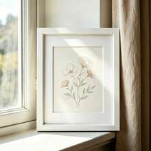 1pc European Minimalist Style White Photo Frame, Optional 8.5x11"/A4/11x14" Photo, Suitable For Style Solid Color Versatile Landscape Art Photo Wall Decor Frame, Children Portrait, Couple Photo Frame (Image For Reference Only, Random Photo Paper Included) - 1PC - View 1