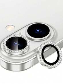 ZYONS Pelindung Lensa Kamera untuk iPhone 17/17 Pro/17 Pro Max/17 Air/16/16 Plus, Desain Cincin Berlian Logam Mengkilap yang Dipersonalisasi, Kekerasan 9H Tahan Gores, Aksesori Ponsel Modis, Kompatibel dengan Casing Ponsel, Isi 3 Buah - Perak - View 26