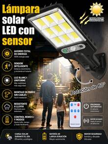 1/2pc Smart Outdoor Solar Light, 3 Lighting Modes, Motion Sensor, Auto On/Off, Remote Control, LED Solar Light For Garden, Patio, Pathway, Driveway, Lawn, Patio Lighting. - With Remote Control - View 2