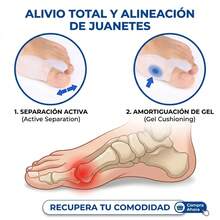 (1 par) Protectores de juanetes y esparcidores de dedos de los pies– Espaciadores de dedos de gel, protectores, correctores - Ver 1
