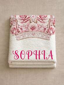 1pc Customized Name Blanket, Personalized Bed Blanket, Customizable Name, Best Blanket, Comfortable Blanket, Home Gift, Birthday Gift, Anniversary Gift, Christmas Gift, Personalized Gift, Holiday Gift, Warm Gift For Friends, Family, Partners - Style 2 - View 5