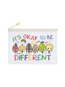 Teacher Gift "It's Okay To Be Different" Theme Zipper File Storage Bag, Macaron Color Toiletry Storage Bag, Waterproof PVC Travel Storage Bag/Transparent Zipper Pouch, Perfect For Daily Office Use, As A Thoughtful School Year Entry Gift, Or Short Trips. This Is An Excellent Gift For Birthdays, Back To School, Graduation, Christmas, Halloween, Spring Break, Easter, And Teacher's Day,Travel Essential - Multicolor - View 17