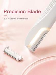 Ultrasonic Facial Razor, Exfoliating Dead Skin And Peach Fuzz, Rechargeable, Electric Facial Shaver With LED Light And 6 Replacement Blades, 90mAh Lithium Battery Capacity, Suitable For Women's Face, 3-Speed Exfoliating Tool For Removing Pimples And Dead Skin, Eyebrow And Facial Hair Remover, Perfect Holiday And Christmas Gift For Family And Friends - Multicolor - View 4