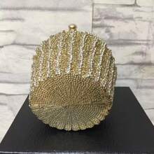 Cute Cupcake Rhinestone Clutch Diamond Crystal Purse Evening Bags For Women Party Cupcake Crystal Clutch Purse Wedding Cupcake Stunning Purse Clutches - 粉色 - 查看 6
