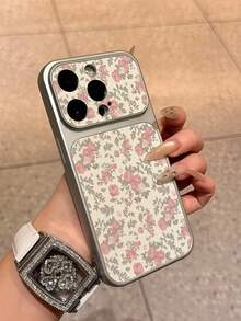 1pc Fashionable Vintage Rose Floral Pattern Spray Painted TPU Full Coverage Phone Case Compatible With Apple 17 Pro Max/16 Pro Max/15 Pro Max/14 Pro Max/13 Pro Max/12 Pro Max/11 Pro Max/Galaxy S26 S25 S24 Ultra S24 Plus S24 FE S23 S22 A55 A54 A53 A52 A50 A30 A42 A35 A34 A33 A25 A24 A20 A30 A15 A17/ Smart 8/ Hot 40i/Spark 20/Spark 20C/Spark Go 2024/ G84/ - Silver - View 7