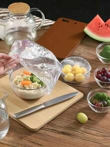500pcs Colorful Disposable Food Covers Stretchy Plastic Wrap For Bowls Food Packaging Films Fruits Assorted Colors Fresh Film With Elastic Edge Shower Head Covers Multi-Functional Shrink Packaging Bags, Shoe Covers - View 7