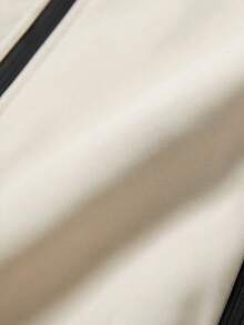 Jaket Berkerudung Warna Krem Polos dengan Patch Lengan, Perekat Velcro, dan Resleting, Pakaian Kasual untuk Berkemah bagi Wanita - Aprikot - View 8