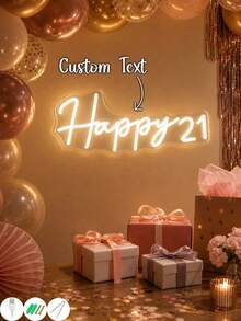 1 Buah Lampu Neon LED Kustom, Lampu Teks Nama yang Dipersonalisasi, Dekorasi Pesta Ulang Tahun ke-21, Lampu Dinding Akrilik Bertenaga USB untuk Pernikahan, Ulang Tahun Pernikahan, Kamar Tidur, Ruang Tamu, Latar Belakang Foto, Hadiah Kustom - Aneka Warna (Gaya 5) - View 2