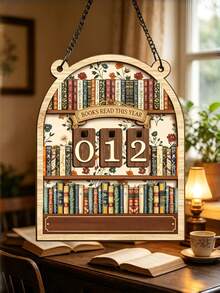 1pc Wooden Reading Counter, Can Be Used As Desktop Decoration, Fun Desk Calendar Or Wooden Craft. 1pc Reading Counter Wooden Craft Pendant, Fun Bookshelf Decoration, Decorative Gift, Personalized Book Reading Tracker, Annual Reading Volume Counter, Library Decoration, Bookshelf Decoration Book Tracker, Reader Gift, Bookworm Enthusiast Gift, Book Lover Christmas Gift. - Bear Ear Counter - View 7