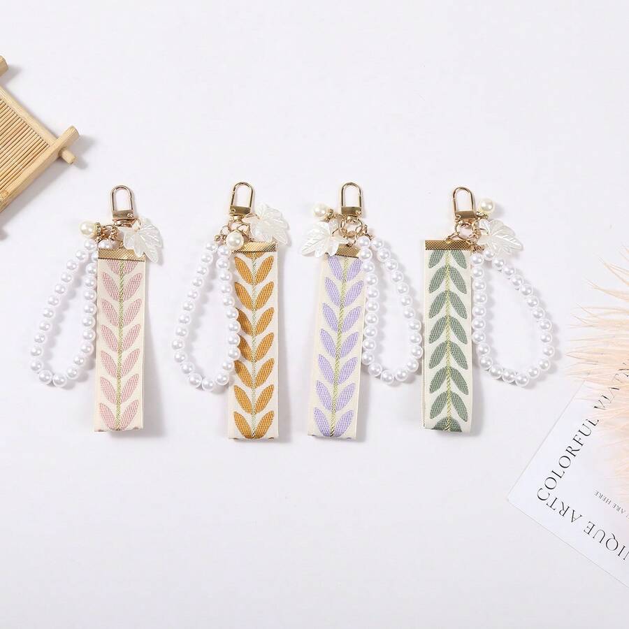 Creative Leather Cute Little Fox Korean Version Hairball Beaver Pendant Keychain Pendant Hand-Woven Lanyard Pendant - Multicolor - View 1