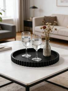 2/1 Round Tray Cosmetic Vanity Storage Tray, Bedroom/Room Decor, Bedroom Storage Tray, Living Room Storage Decor, Coffee Table Storage, Daily Storage Essential, Used For Daily Accessories And Decor Storage Tray, Home, Gift, Storage Essential - Multiple Styles - View 4