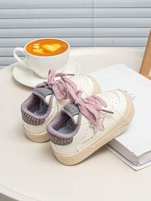 Children's Star Pattern Minimalist Sneakers, Non-Slip Soft Sole Baby Casual Walking Shoes - Mauve Purple - View 6