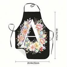 English Letter Print Apron, Durable And Easy To Clean, Polyester Material, Suitable For Kitchen Cooking, Cake Making, Outdoor Harvesting, Outdoor BBQ And Other Occasions. - Multicolor - View 1