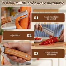 Multifunctional Scallion Cutter, Peeler, Sharp Stainless Steel Kitchen Grater, Fruit Peeler. - As Pictured - View 4