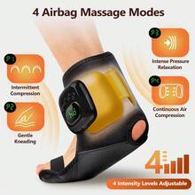 Hailicare Air Compression Foot & Ankle Massager, Meredakan Tekanan pada Kaki, Terapi Panas Dua Zona untuk Pergelangan Kaki + Telapak Kaki, 3 Tingkat Suhu, 4 Tingkat Intensitas, Pengatur Waktu Cerdas 15 Menit, Alat Pijat Relaksasi Otot Portabel yang Dapat Diisi Ulang - View 2