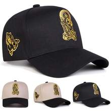 1pc Men's Jesus Cross Truck Driver Hat, Embroidered Baseball Cap, Streetwear Fashion 5-Panel Hat, Outdoor Sun Protection Casual Cap For Spring, Autumn, Travel, Beach - Multicolor - View 16