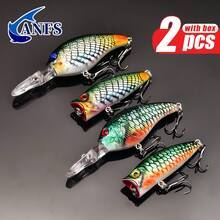 ANFS 2pcs Fishing Lure, Realistic Design Artificial Baits With Vibrant Patterns For Freshwater Saltwater Fishing - Multicolor - View 5