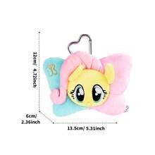 Miniso Genuine  Plush Coin Purse Keychain,Multiple Character Styles Fluttershy & Pinkie Pie,Cute Bag Hanging Pendant With Storage Function(1PC) - Multicolor - View 9