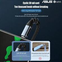 ASUS 240W Type-C 編織快充數據線，有 3.3 英尺、6.6 英尺兩種規格，線材編織耐磨，內建 E‑Marker 智慧晶片；適配 iPhone 17/16/15 Pro Max、三星 S25/S24、MacBook 筆記型電腦、iPad 平板、Switch 遊戲機及全系列安卓設備（全系列安卓） - 黑色 - 查看 7