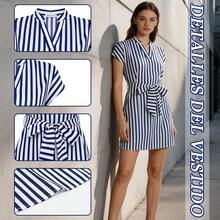 Women Short Dresses - Blue - View 4