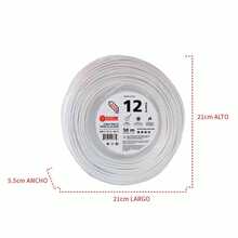 IUSA GROUP Cable de Cobre Calibre 12 AWG Blanco THHW-LS 50 m 600V para Instalación Eléctrica Residencial e Industrial en Conduit, IUSA - Blanco - Ver 7