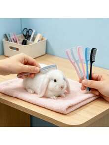 10pcs Mini Pet Grooming Brush Set, Hamster Mini Comb, Random Color Compact Plastic Comb, Small Pet Mini Grooming, Fun Design And Vibrant Colors, Soft And Anti-Tangle, Suitable For Hamsters, Guinea Pigs, Rabbits, Ferrets - Soft Anti-Tangle Hair Cleaning Comb, Used For Small Animal Care, Daily Grooming, Cage Cleaning And Detangling, Perfect For Daily Grooming And Cleaning, Ideal Choice For Small Animals, Pet Supplies - Multicolor - View 5