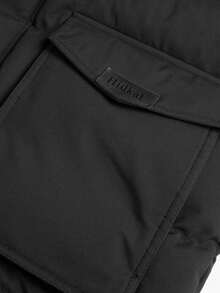 Men's Black Winter Casual Date Long Sleeve Pocket Design Hooded Parka With Fur Collar,Oversized Plus Size Warm Outerwear Jacket Coat Clothes - Black - View 9