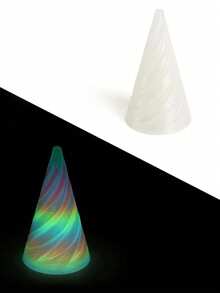 1 Stück spiralförmiges 3D-gedrucktes Stressabbau-Spielzeug, Fingertipp-Fidget-Gadget, kreatives Schreibtisch-Ornament, Büro-Stressabbau-Spielzeug - Verschiedenfarbig - Übersicht 5