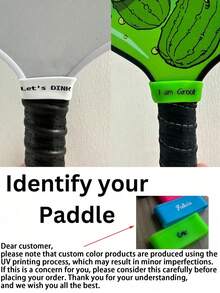 Personalized Pickleball Paddle Grip Tape: Customizable Grip Accessories And Handle Wrap - Customizable Name Or Text; Rubber Grip - Ideal Gift For Tennis Rackets, Badminton Rackets And Fishing Rods; Universal Non-Slip Replacement Grip Tape - Multicolor - View 4