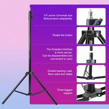10-Inch Ring Light Strip, 63-Inch Extendable Tripod And Phone Holder, Dimmable LED Ring Light For Photography And Live Streaming, Suitable For Selfie Camera Photography/Makeup/Video/Live Streaming. - 黑色-10IN fill light - 查看 4