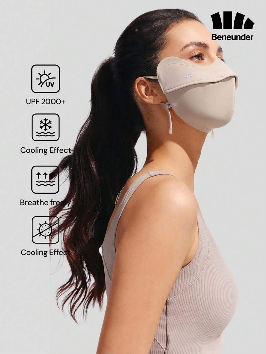 Beneunder Eye-Covering Ultra-Strong Sun Protection Face Mask MP831 - Brown - View 1