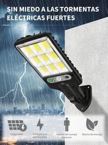 1/2pc Solar Powered LED Motion Sensor Light, Energy Efficient, Adjustable Wall Lighting With Remote Control For Garden, Garage, Backyard And Patio, Durable Plastic, Easy Installation, Outdoor Solar Lights With Motion Sensor. - Without Remote Control - View 6