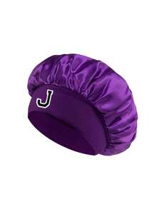 1pc Children's Satin Sleep Cap, Soft Children's Sleep Cap, Protects Hairstyle, Suitable For School, Pajama Party, Suitable For 1-3 Years Old - Purple - View 4