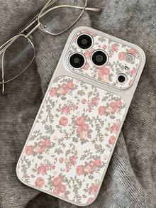 1pc Fashionable Vintage Rose Floral Pattern Spray Painted TPU Full Coverage Phone Case Compatible With Apple 17 Pro Max/16 Pro Max/15 Pro Max/14 Pro Max/13 Pro Max/12 Pro Max/11 Pro Max/Galaxy S26 S25 S24 Ultra S24 Plus S24 FE S23 S22 A55 A54 A53 A52 A50 A30 A42 A35 A34 A33 A25 A24 A20 A30 A15 A17/ Smart 8/ Hot 40i/Spark 20/Spark 20C/Spark Go 2024/ G84/ - Silver - View 6